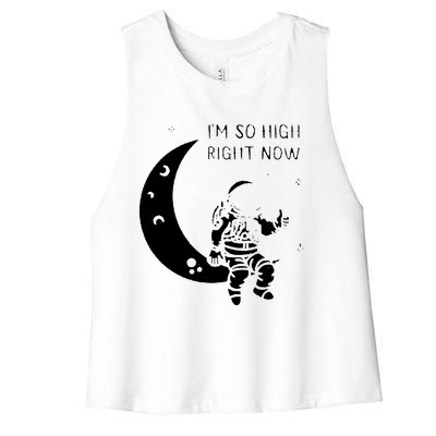 I'm So High Right Now Women's Racerback Cropped Tank