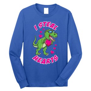 I Steal Hearts Dinosaur Valentines Day Gift Long Sleeve Shirt