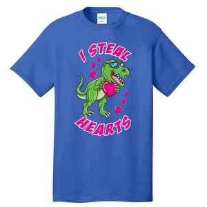 I Steal Hearts Dinosaur Valentines Day Gift Tall T-Shirt