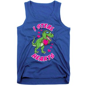 I Steal Hearts Dinosaur Valentines Day Gift Tank Top