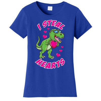 I Steal Hearts Dinosaur Valentines Day Gift Women's T-Shirt