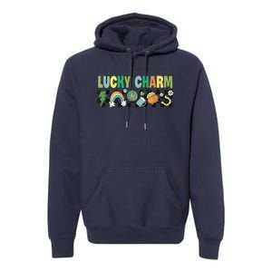 Irish Shamrock Happy St Patricks Day Checkered Premium Hoodie