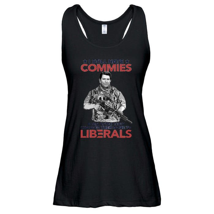 I Still Hate Commies Even After They Changed Their Name To Liberals Ladies Essential Flowy Tank