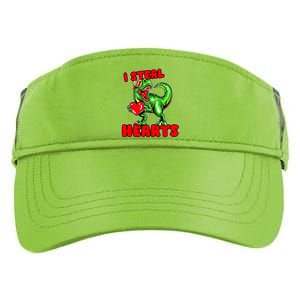 I Steal Hearts Dinosaur Valentines Day Meaningful Gift Adult Drive Performance Visor