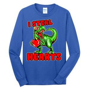 I Steal Hearts Dinosaur Valentines Day Meaningful Gift Tall Long Sleeve T-Shirt