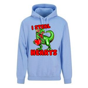 I Steal Hearts Dinosaur Valentines Day Meaningful Gift Unisex Surf Hoodie