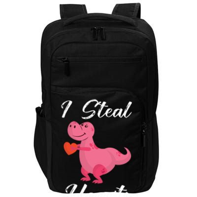 I Steal Hearts Funny Tmeaningful Giftrex Dinosaur Valentine's Day Gift Gift Impact Tech Backpack