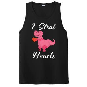 I Steal Hearts Funny Tmeaningful Giftrex Dinosaur Valentine's Day Gift Gift PosiCharge Competitor Tank