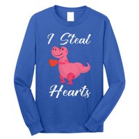 I Steal Hearts Funny Tmeaningful Giftrex Dinosaur Valentine's Day Gift Gift Long Sleeve Shirt