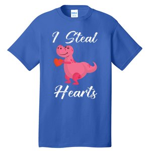 I Steal Hearts Funny Tmeaningful Giftrex Dinosaur Valentine's Day Gift Gift Tall T-Shirt