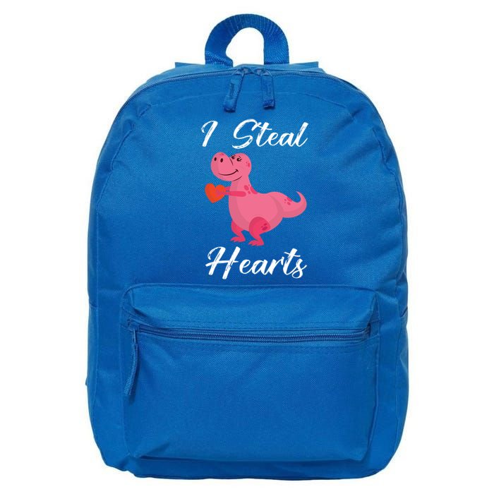 I Steal Hearts Funny Tmeaningful Giftrex Dinosaur Valentine's Day Gift Gift 16 in Basic Backpack