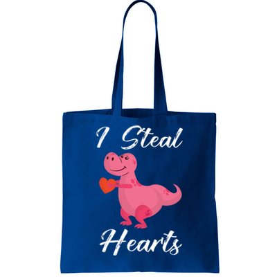 I Steal Hearts Funny Tmeaningful Giftrex Dinosaur Valentine's Day Gift Gift Tote Bag