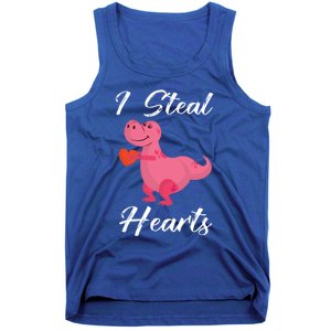 I Steal Hearts Funny Tmeaningful Giftrex Dinosaur Valentine's Day Gift Gift Tank Top