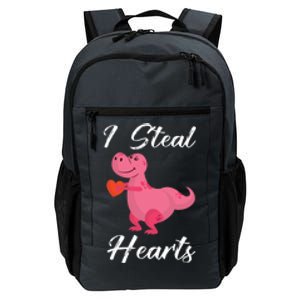 I Steal Hearts Funny Tmeaningful Giftrex Dinosaur Valentine's Day Gift Gift Daily Commute Backpack