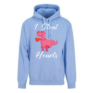 I Steal Hearts Funny Tmeaningful Giftrex Dinosaur Valentine's Day Gift Gift Unisex Surf Hoodie