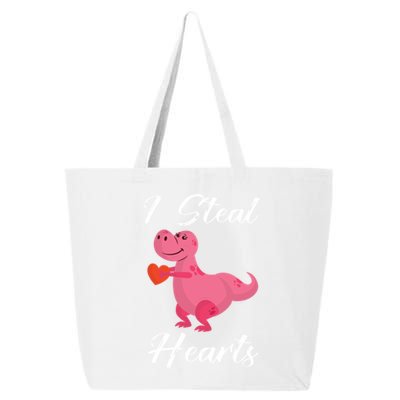 I Steal Hearts Funny Tmeaningful Giftrex Dinosaur Valentine's Day Gift Gift 25L Jumbo Tote