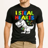 I Steal Hearts Autism Dinosaur Cooling Performance Crew T-Shirt