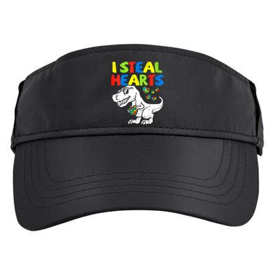I Steal Hearts Autism Dinosaur Adult Drive Performance Visor