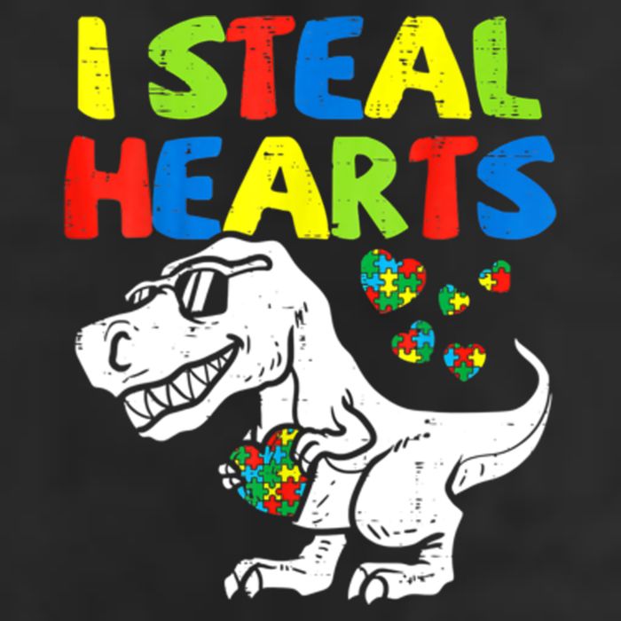 I Steal Hearts Autism Dinosaur 11oz C Handle Ceramic Mug