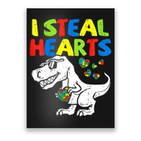 I Steal Hearts Autism Dinosaur Poster