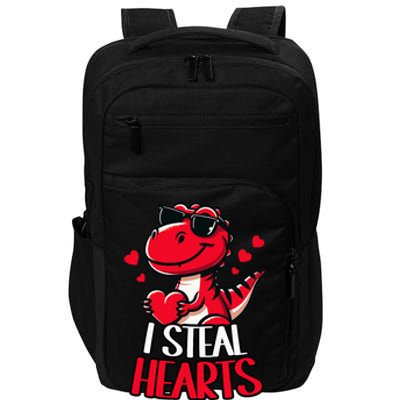 I Steal Hearts Trex Dino ValentineS Day Son Impact Tech Backpack