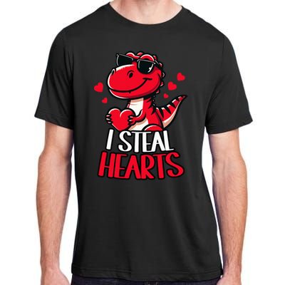 I Steal Hearts Trex Dino ValentineS Day Son Adult ChromaSoft Performance T-Shirt