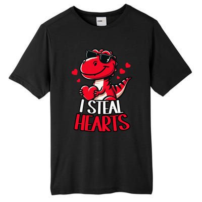 I Steal Hearts Trex Dino ValentineS Day Son Tall Fusion ChromaSoft Performance T-Shirt