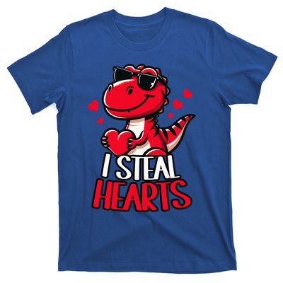 I Steal Hearts Trex Dino ValentineS Day Son T-Shirt