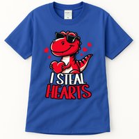 I Steal Hearts Trex Dino ValentineS Day Son Tall T-Shirt