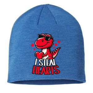 I Steal Hearts Trex Dino ValentineS Day Son Sustainable Beanie