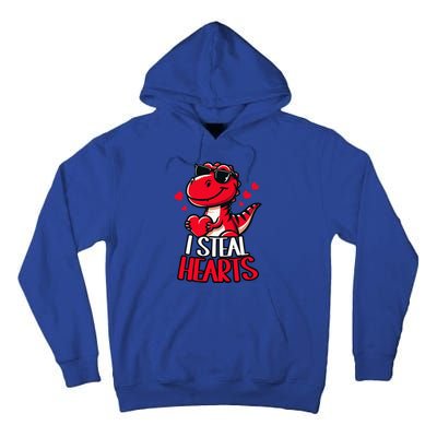 I Steal Hearts Trex Dino ValentineS Day Son Tall Hoodie