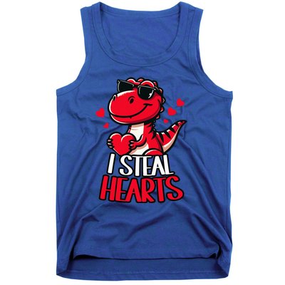 I Steal Hearts Trex Dino ValentineS Day Son Tank Top