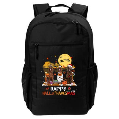 Irish Setter Happy Hallothanksmas Halloween Thanksgiving Funny Gift Backpack