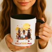 Irish Setter Happy Hallothanksmas Halloween Thanksgiving Funny Gift Mug
