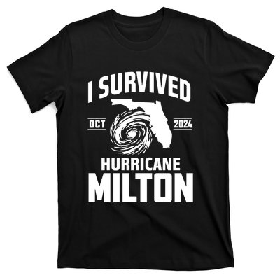 I Survived Hurricane Milton 2024 Florida Survivor Hurricane Graphic T-Shirt