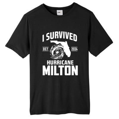 I Survived Hurricane Milton 2024 Florida Survivor Hurricane Graphic Tall Fusion ChromaSoft Performance T-Shirt