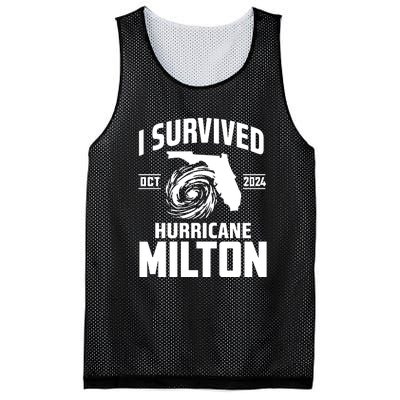 I Survived Hurricane Milton 2024 Florida Survivor Hurricane Graphic Mesh Reversible Basketball Jersey Tank