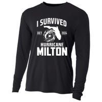 I Survived Hurricane Milton 2024 Florida Survivor Hurricane Graphic Cooling Performance Long Sleeve Crew