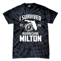 I Survived Hurricane Milton 2024 Florida Survivor Hurricane Graphic Tie-Dye T-Shirt