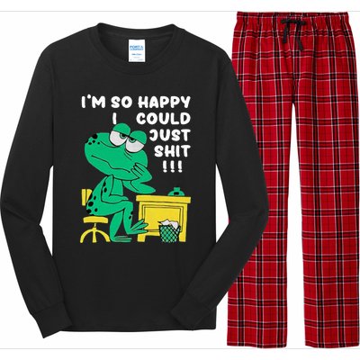 IM So Happy I Could Just S.Hi.T Long Sleeve Pajama Set