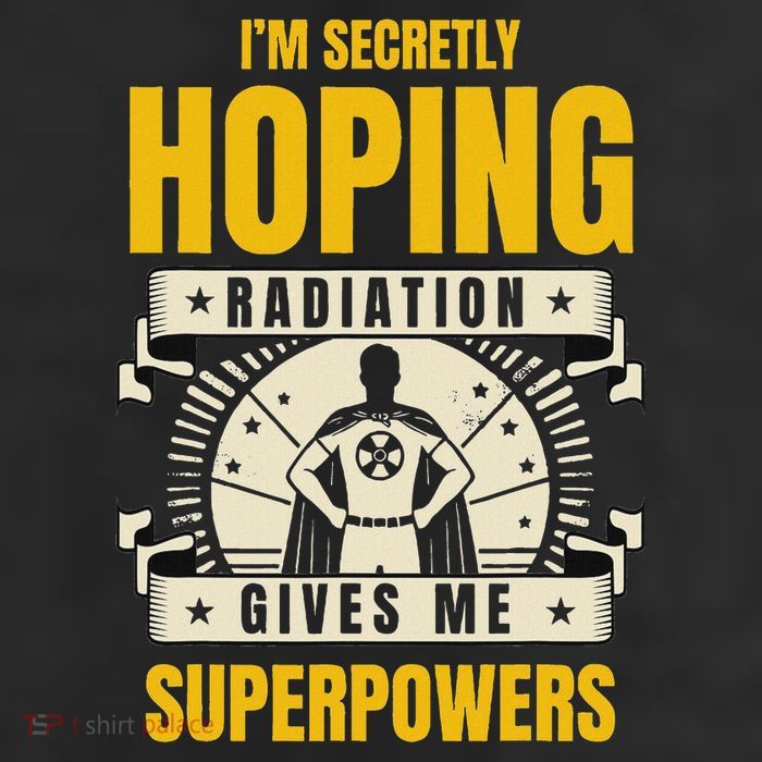 I'm Secretly Hoping Radiation Gives Me Superpowers Cancer 7 Panel Mesh Trucker Snapback Hat