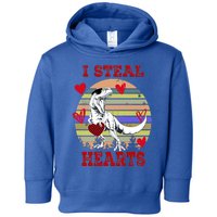 I Steal Hearts Saurus Valentines Day Dinosaur T Rex Lover Great Gift Toddler Hoodie