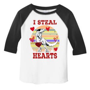 I Steal Hearts Saurus Valentines Day Dinosaur T Rex Lover Great Gift Toddler Fine Jersey T-Shirt