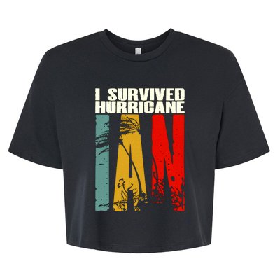 I Survived Hurricane Ian Florida Strong Bella+Canvas Jersey Crop Tee