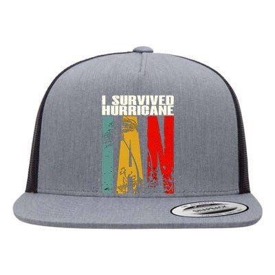 I Survived Hurricane Ian Florida Strong Flat Bill Trucker Hat