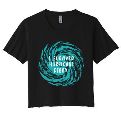 I Survived Hurricane Debby 2024 Florida Women's Crop Top Tee