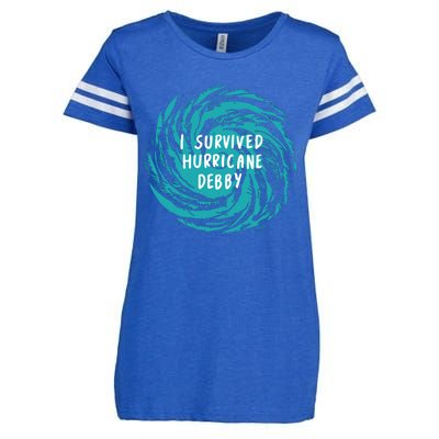 I Survived Hurricane Debby 2024 Florida Enza Ladies Jersey Football T-Shirt