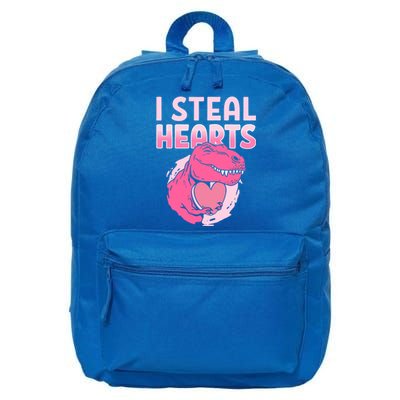 I Steal Hearts Valentine's Day Dinosaur Gift 16 in Basic Backpack