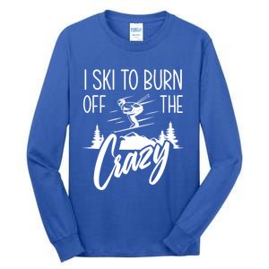 I Ski Hobby Skiing Athlete Winter Sports Ski Lover Gift Tall Long Sleeve T-Shirt