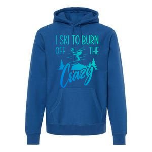 I Ski Hobby Skiing Athlete Winter Sports Ski Lover Gift Premium Hoodie